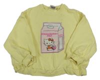 Žlutá oversize mikina s Hello Kitty Next