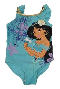 Modré jednodílné plavky s Jasmine Disney