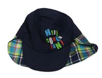 Tmavomodro-zelená kšiltovka s nápisem Kids