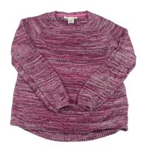 Fialovo-růžový melírovaný třpytivý svetr H&M