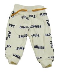 Bílé tepláky s nápisy Primark