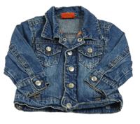 Tmavomodrá riflová bunda 