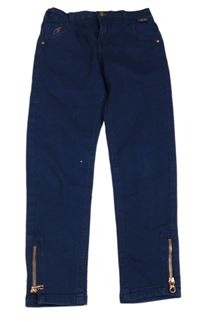 Tmavomodré skinny rifle se zipy Baker