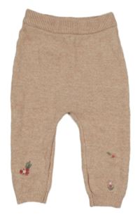 Růžové pletené tepláky s květy George