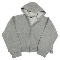 Šedá propínací crop mikina s kapucí George