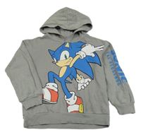 Šedá mikina se Sonicem a kapucí H&M