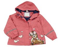 Modrá voděodolná lehce zateplená bunda s kolouškem a kapucí Kiki&Koko