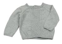 Šedý svetr se vzorováním Matalan