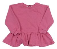 Růžová šatová mikina 