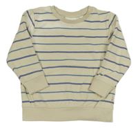 Smetanovo-modrá pruhovaná mikina Tom Tailor