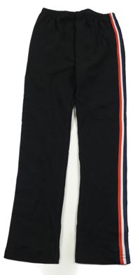 Černo-modro-bílo-červené legíny s pruhy 