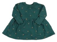 Tmavozelené teplákové šaty s pomeranči Next