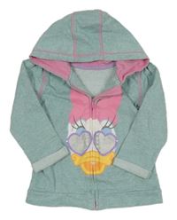 Tyrkysová třpytivá propínací mikina s Daisy a kapucí George