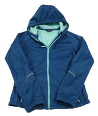 Tmavomodrá softshellová funkční bunda s kapucí Crane