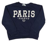 Tmavomodrá mikina s nápisem H&M