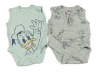 2set - 2x body s Donaldem - mintové + šedé Primark
