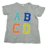 Světlešedé tričko s písmeny H&M