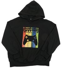 Černá mikina s ovladačem a kapucí Shein