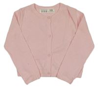 Světlerůžový propínací svetr Primark