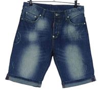 Pánské tmavomodré šisované riflové kraťasy Dsquared vel. 34