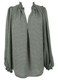 Dámská černo-bílá vzorovaná halenka Max Studio 