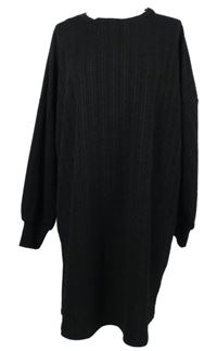 Dámská černá třpytivá šatová tunika Primark 