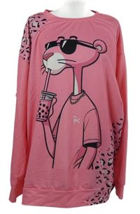 Dámská růžová mikina s Růžovým Panterem 