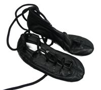 Dámské černé šněrovací kožené taneční boty vel. 40