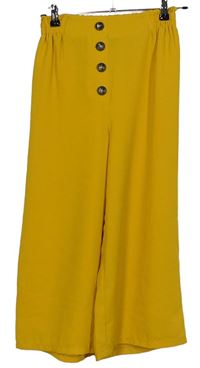 Dámské šafránově žluté culottes kalhoty Primark 