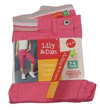 Růžové plátěné capri kalhoty Lily & Dan