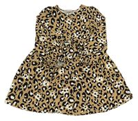Béžové šaty s leopardím vzorem Matalan