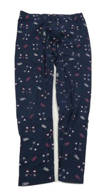 Tmavomodré legíny s kočkami a rybami kids