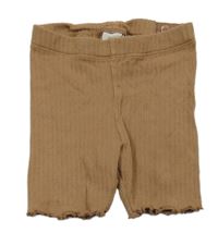 Béžové žebrované bavlněné kraťasy H&M