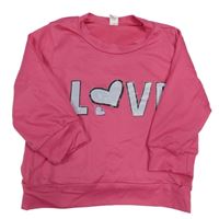 Malinové triko s nápisem 