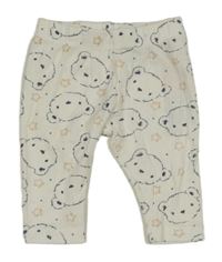 Bílé legíny s medvědy a hvězdami so cute