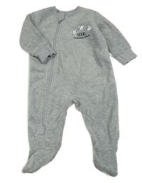 Světlešedý fleecový overal s výšivkou Dunnes