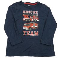 Tmavomodré triko s auty Topolino