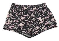 Černo-růžové army sportovní kraťasy