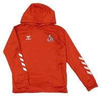 Červená sportovní mikina s kapucí Hummel