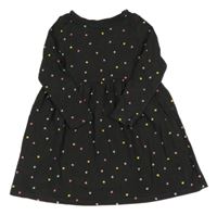 Antracitové puntíkované šaty H&M