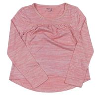 Růžové melírované úpletové triko GAP