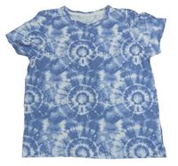 Světlemodro-bílé batikované crop tričko Primark