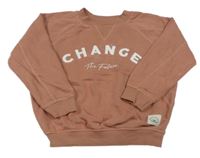Starorůžová oversize mikina s nápisem zn. Primark