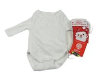 2set - Bílé zavinovací body + červené ponožky se Santou - nové