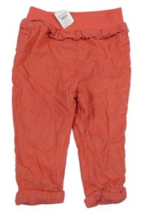 Nové - Jahodové podšité manšestráky s volánkem M&Co.