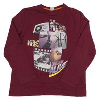 Vínové triko se skateboardisty s. Oliver 