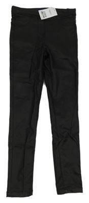 Nové - Černé koženkové tregíny Next