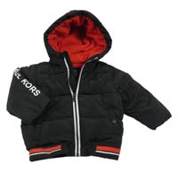 Černá šusťáková zimní bunda s kapucí Michael Kors