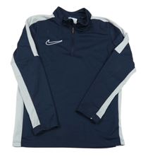 Tmavomodro-šedé sportovní mikinotriko Nike