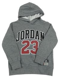 Šedá mikina s kapucí Jordan Nike